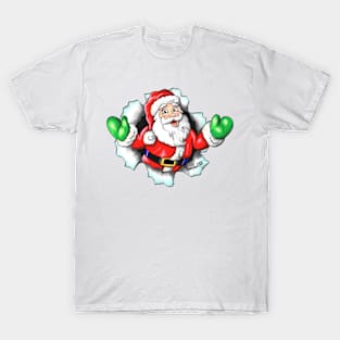 Happy Christmas Santa Breaks Out T-Shirt